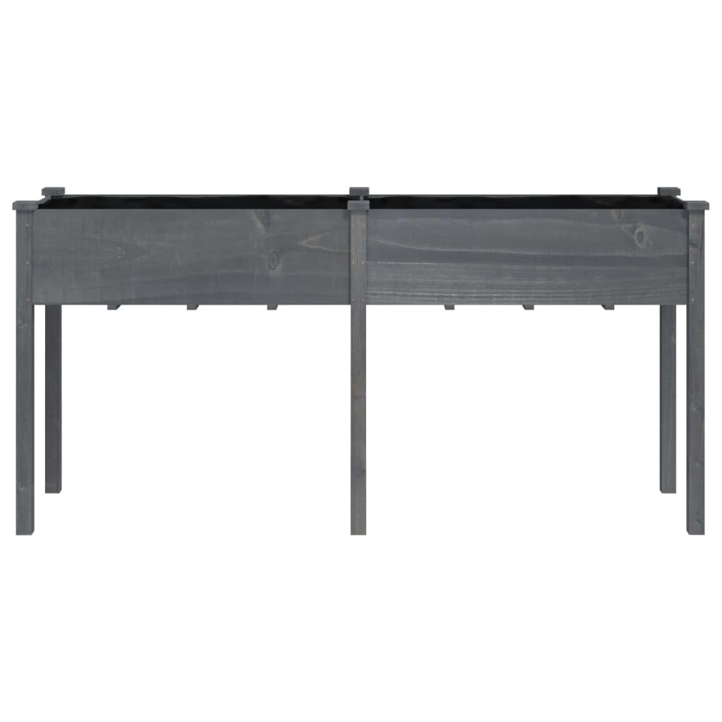 Ogrodnik z litego drewna Jodła 161x45x76 cm | Z wkładką, otworami drenażowymi, na balkon lub do ogrodu