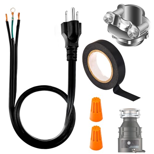 CRD-00 (3 Feet) Garbage Disposal Power Cord Kit, Hardwire to Plug in Conversion Kit for InSinkErator, Badger, CoverControlPlus, Essential and Any Garbage Disposal Model