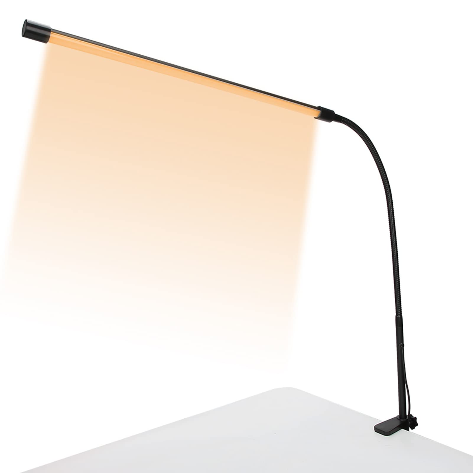 Lampada a Clip a LED Pieghevole a Braccio Lungo Lampada di Bellezza Lampada Per Unghie Lampada da Ricamo Lampada da Tavolo con Clip Lampada da Scrivania Colore Dimmerabile Regolabile