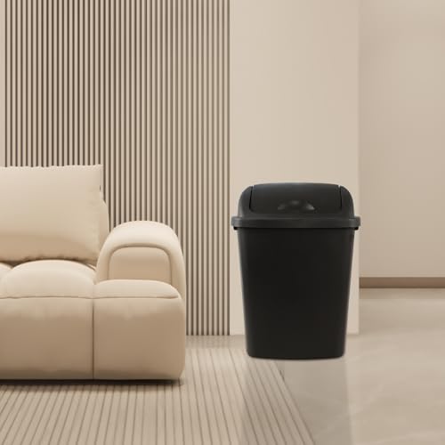 Caneca de basura plástica 6 galones con tapa basculante, pack de 4 miniatura 6