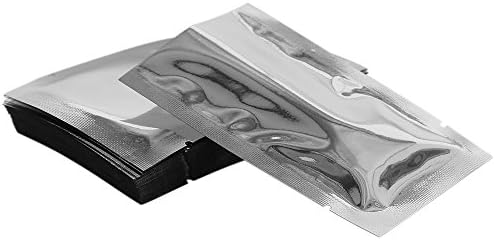 Chosky 100PCS Mylar Foil Bags Flat Vacuum Seal Bags Aluminum Foil Smell Proof Pouches Long Term Food Storage Bags 3.1"x 4.7"