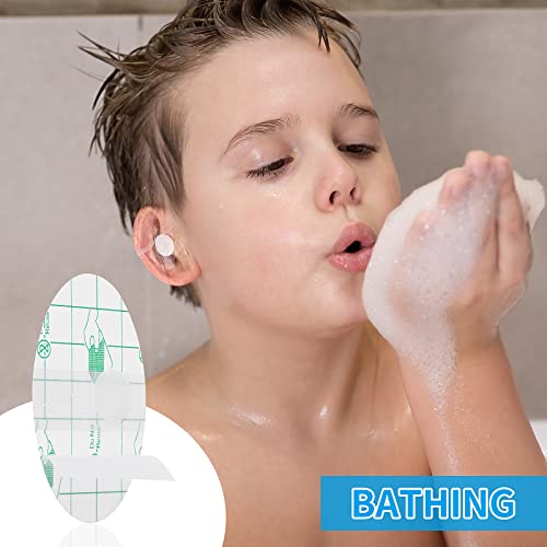 Grevosea 60 Stück Ohrenschutz Wasserdicht Transparente Einweg Ohrenschützer Dusche Ohr Abdeckung Ohrbedeckungen mit Elastischen Bändern Ohrenschutz Wasser für Haarfärbemittel,Dusche,Baden,Salon,Spa