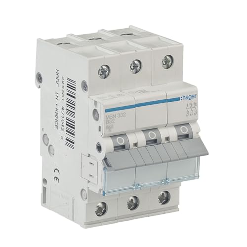 Preisvergleich Produktbild Leitungsschutzschalter Hager MBN332 biconnect Klemmsystem Drehstrom (3P), Charakteristik B bis 32 Ampère, 6kA Kurzschlussfestigkeit
