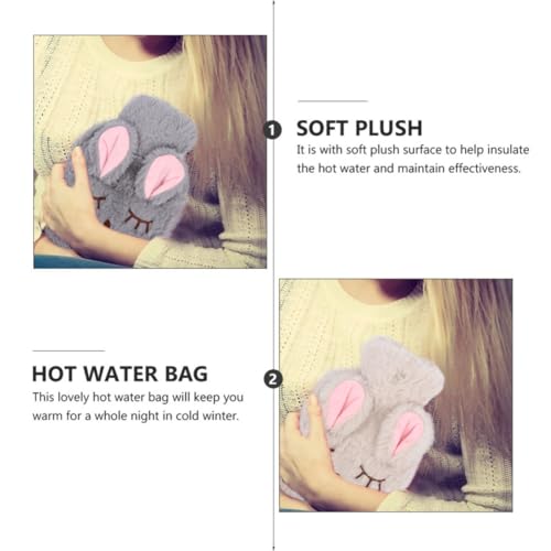 Bolsa de agua caliente para calmar las manos frías con un tierno diseño de conejo 3