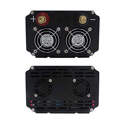 LVYUAN Power Inverter 2500W/5000W Inverter 12V to 110V Dc to AC DC 12V Inverter with Remote Control LCD Display 4 AC Sockets 4 USB Charge Ports 4 Cooling Fans