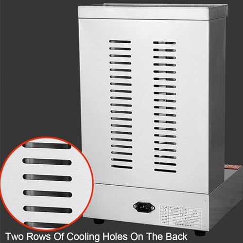 Electric Shawarma Kebab Machine - Vertical Grill Rotisserie with Adjustable Temperature 50-350℃ for Gyro Meat Cooking - Ideal for Commercial & Home Kitchen Use