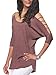 Shirts for Women Cold Shoulder 3/4 Sleeve Cutout Arm Tops Sexy Going Out Casual Y2k Cute Blouse Tops for Daily,S,Burgundy