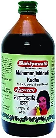 Baidyanath Asli Ayurved Mahamanjisthadi Kadha | Ayurvedic Blood Purifier Syrup - 450 ml