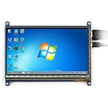 7inch HDMI LCD for Raspberry pi Capacitive Touch Screen Display 1024 * 600 Resolution Supports Various Systems for Raspberry pi/BeagleBone Black/Banana Pi with Bicolor Holder Case