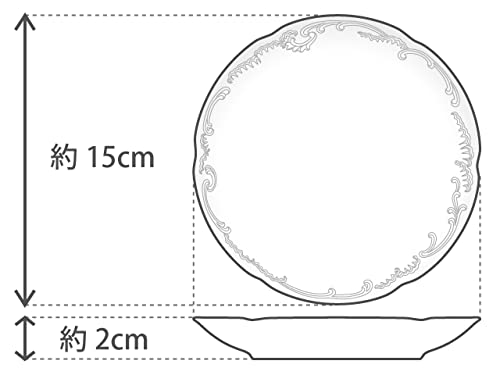Amazon.co.jp: 大倉陶園 ブルーローズ（8211） 15cm銘々皿5枚揃