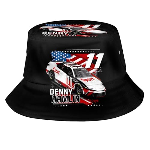 NTYCY Denny Hamlin 11 Bucket Hat Foldable Summer Travel Wide Brim Beach Sun Cap Hiking Fisherman's Hat Unisex