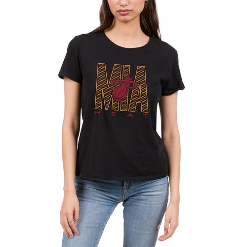 Junk Food NBA - Miami Heat - City Mesh - Officially Licensed Women's Short Sleeve Fan Tee by Junk Food - Used condition - US$9.79