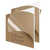 NIUBEE Acrylic Plexiglass Sheet 12x12 Inches (2 Piece),1/8 Inch Thick Clear Plastic Perspex Plate Panel Square