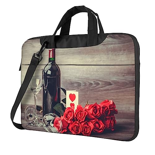 Sac ordinateur portable imperméable roses vin rouge idéal pour le bureau et l'université