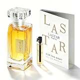 LASTAR Profumo all'arancia con campione, formato da viaggio, per uomo e uomo, gelsomino, ambra, 45 ml + 2 ml, perfetto per vacanze, Natale, Capodanno