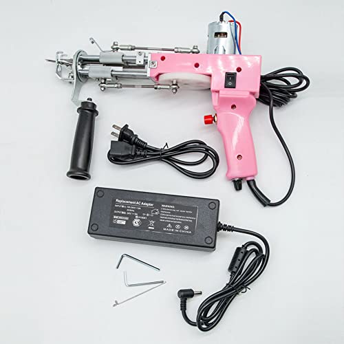 Ffyueee Pink Tufting Machine, Cut Pile/Loop Pile Combo, Carpet Knitting Machine, Commercial/Domestic/Diy Tools #TOP1