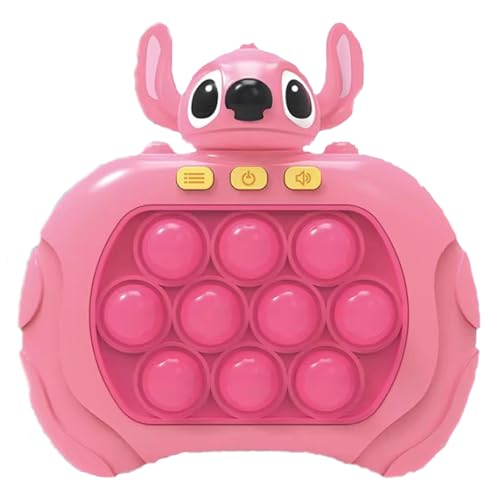 Stitch Quick Pop Game Fidget Toys para niños y Adultos, Juego de Mano Stitch, Juguete para aliviar el estrés, Juego de Burbujas de Puntada, Regalo para niños, niñas, Adolescentes (Rosa)