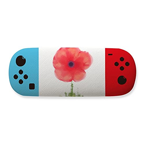 Étui de rangement pour lunettes antichoc coque rigide à fleurs rouges
