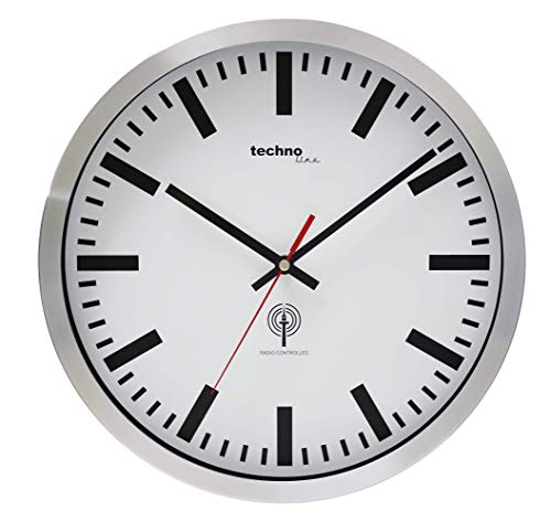 Preisvergleich Produktbild Technoline, Silber, 30 cm Funkwanduhr WT8610