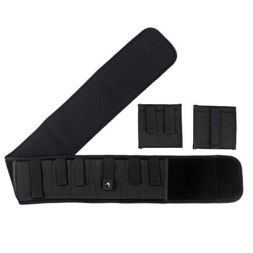Depring Belly Band Holster for Concealed Carry Ultra Comfort Ambidextrous Ventilated Neoprene Waist Band Concealment Holster Plus Size (Black, 47 inch)