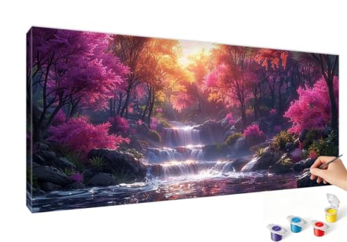 Paint by numbers adult para decoración pared salón árbol de la vida óleo DIY 45x90cm
