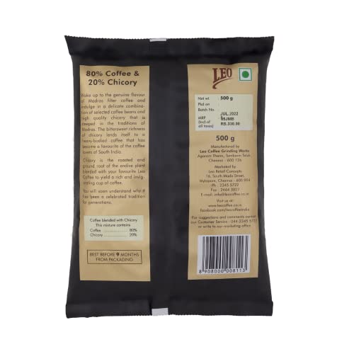 Image of Leo Coffee Degree Blend | South Indian Filter Coffee | 500g | 100% Pure | Freshness Sealed | Premium Roast