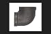 Anvil 8700124806, Malleable Iron Pipe Fitting, 90 Degree Elbow, 1-1/4" x 1" NPT Female, Black Finish