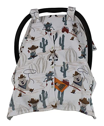 Dear Baby Gear Car Seat Cover with Snap Opening (Wild West Cactus)