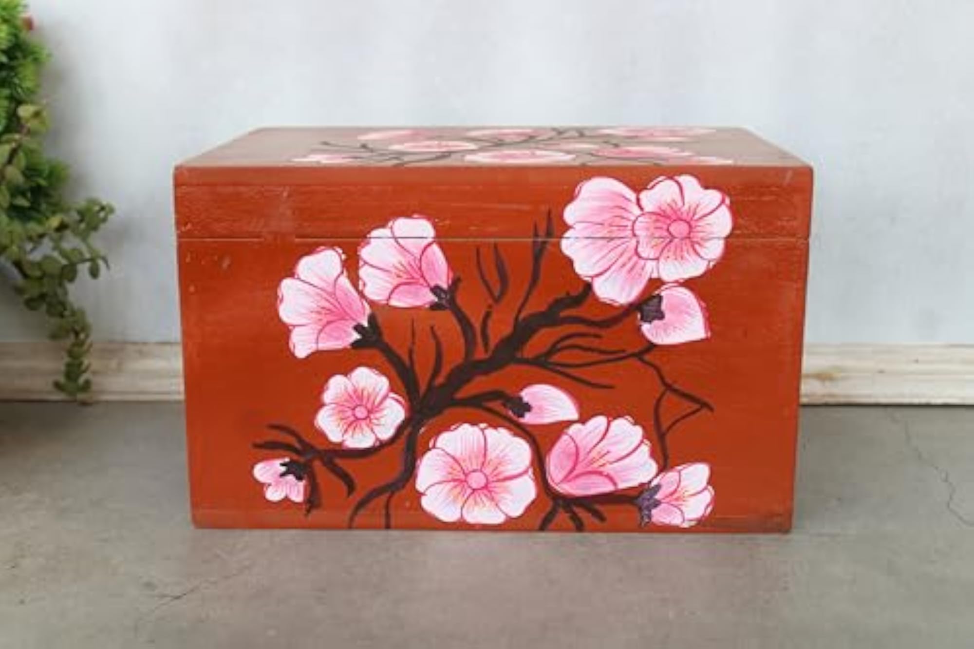 Handcarved Wooden Jewellery Box, Antique Storage Solution