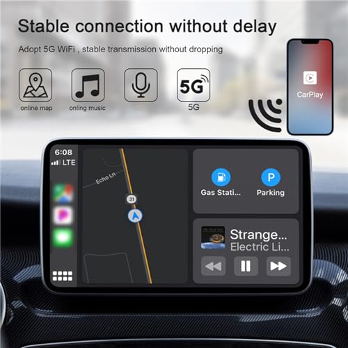 Caixa Adaptadora Carplay Sem Fio - Converta Carplay Com Fio Em Sem Fio, Conexão Automática, Plug and