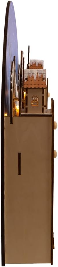 15-Inch Battery Operated 15-light LED Christmas Village With Advent Calendar