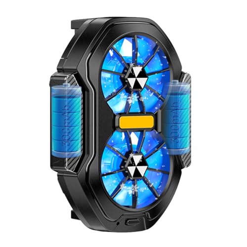 Enfriador de teléfono móvil para juegos, ventilador de refrigeración portátil para teléfono móvil de 600 mAh, batería recargable, enfriador universal para teléfono móvil con 2 modos de refrigeración y