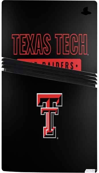 Skinit Decal Gaming Skin Compatible with PS5 Pro Console - Officially Licensed Texas Tech University TT Red Raiders Design