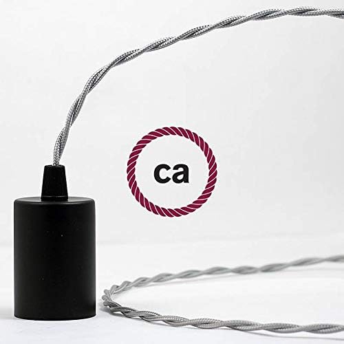 creative cables Silver Rayon Covered Twisted Electric Cable 2x18 AWG - TM02-164ft, 2 x 18 AWG