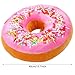 Donut-Plüschkissen – großes, rundes Donut-Kissen, süßes Leckerbissen für Kinderzimmer, verspieltes Bodenkissen, gemütliches Lesen, Raumdekoration, für Liebhaber