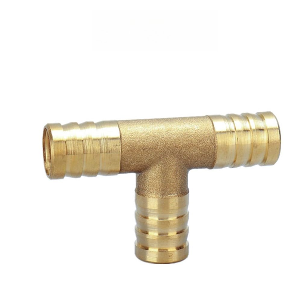 Racores de latón para mangueras, Accesorio de tubería de púas de latón, codo recto, forma TYX, conector de 2, 3 y 4 vías for tubos de cobre de 6 mm a 19 mm, 8 mm, 10 mm, 14 mm, 16 mm y 4 mm, recto con