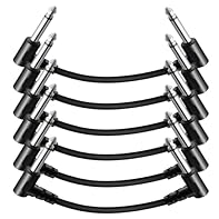 Premium Low-Noise Construction: Guitar patch cables features double shielding and ultra-low capacitance design to effectively reject electromagnetic interference (EMI) and hum. This ensures a quiet signal path with high-fidelity transparency for your...