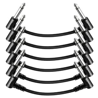 Premium Low-Noise Construction: Guitar patch cables features double shielding and ultra-low capacitance design to effectively reject electromagnetic interference (EMI) and hum. This ensures a quiet signal path with high-fidelity transparency for your...