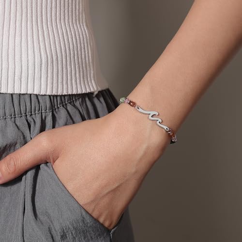 Image of TONY & SANDY Friend Gifts for Women, Unique Birthday Gifts for Women, Sister Gift from Sister, Wave Bracelet, Christmas Stocking Stuffers for Woman Female, Bestie Friendship Bracelets