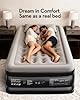 OhGeni 20" Full Air Mattress with Built in Pump, Blow up Mattresses, Colchones Inflables Airbed for Guests, Ideal for Elder People Home Use, Knee-Friendly Design, 600LBS