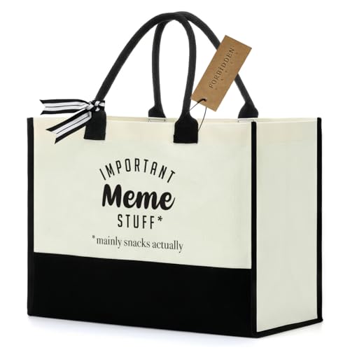 Image of FORBIDDEN PAPER Gifts Tote Bag Important Stuff Tote Gift Gifts Birthday for Shopping Bag Grocery Bag Utility Tote