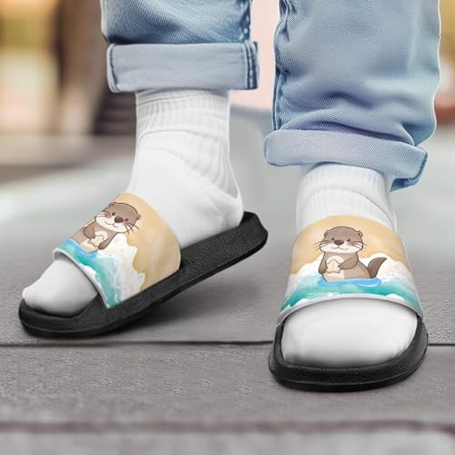 Forchrinse Kids Slides for Girls Cute Animal Print House Slippers Summer Beach Pool Sandals Non Slip Shower Shoes3