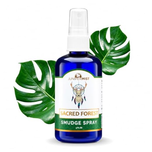 JUNIPERMIST Sacred Forest Smudge Spray for Cleansing Negative Energy (4 Ounce) Alternative to Sage Incense, Palo Santo Sticks or Candles, Blessed in Sedona + Made with Pure Essential Oils and Crystals