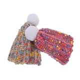 MINAOLULUS 2個 你毛 帽子 娃娃用 の帽子 や 飾りになファジービーニー