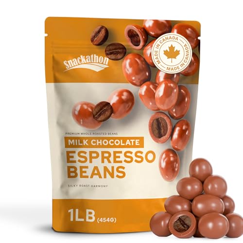 Snackathon Milk Chocolate Covered Espresso Beans Bulk, 1 lb