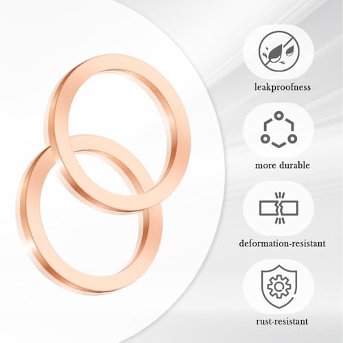 Image of 20PCS Oil Drain Plug Gasket,Copper Oil Drain Pan Crush Washer Fits M14x1.5 Transmission Drain Plug,Universal Transfer Case Differential Gasket for Car Truck SUV Oil Change