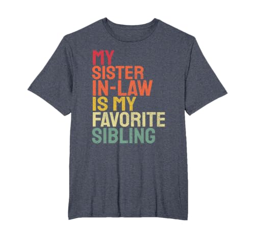 My Sister in Law is My Favorite Sibling Funny Family T-Shirt, Men's Big and Tall, Heather Blue, 5X Tall