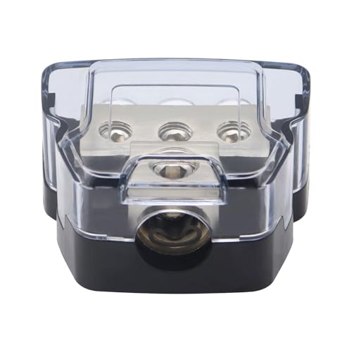 3 Way Amplifier Sub Speaker Audio Distribution Block 0 Gauge /4 Gauge in 4 GA / 8GA Wire Out Connecting Blocks 1PCS