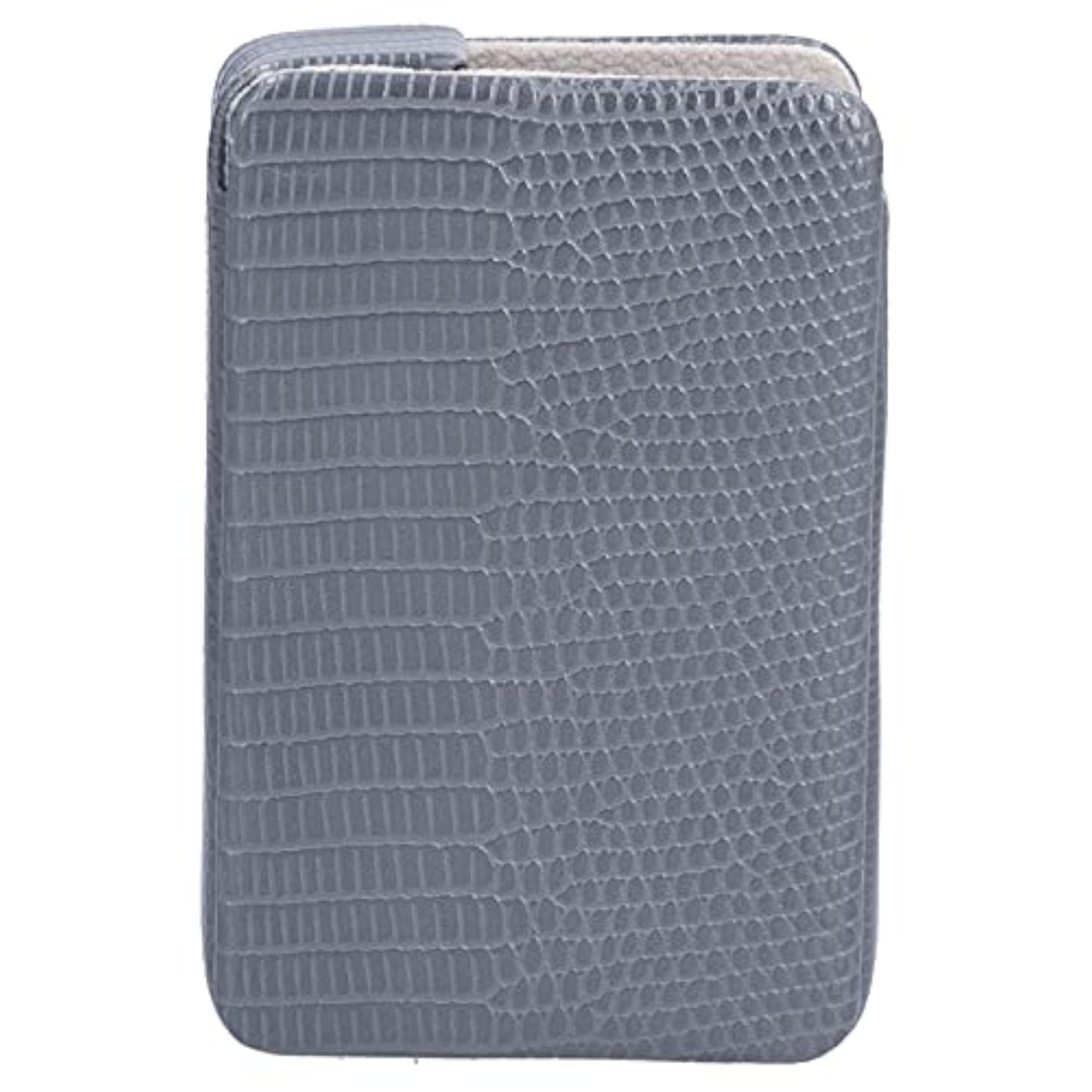 Magnetic PU Cigarette Case for Outdoor Use (Crocodile Gray)