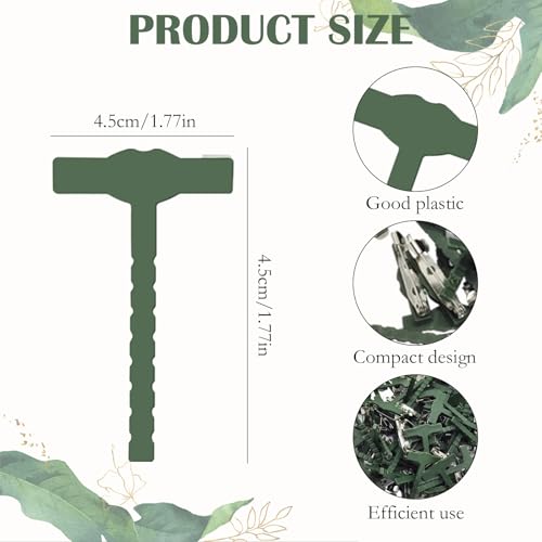 Image of 90PCS Triangle T Plastic Brooch, Green Delicate Small Safety Pin for Wedding DIY, Boutonniere Pins Supplies Safety Tools Supplies for Clothes Suitable for Wedding